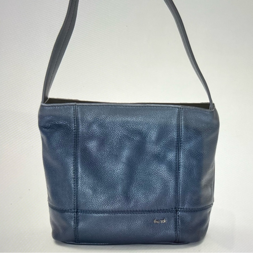 The Sak Navy Leather Shoulder Bag